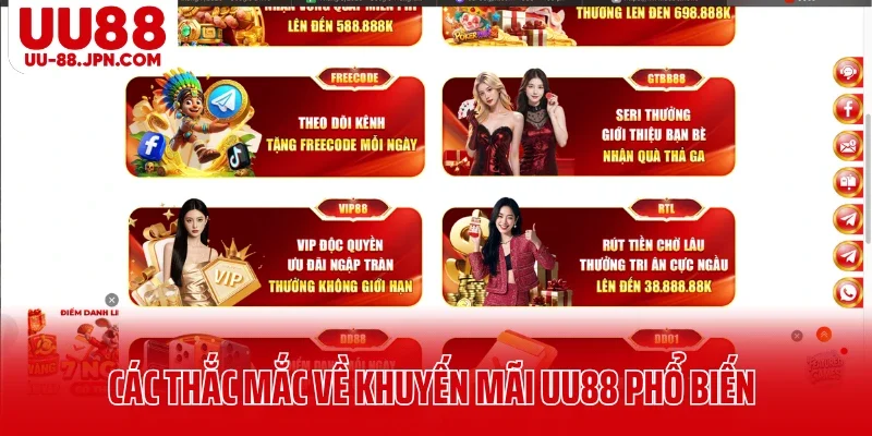 Các thắc mắc về khuyến mãi UU88 phổ biến